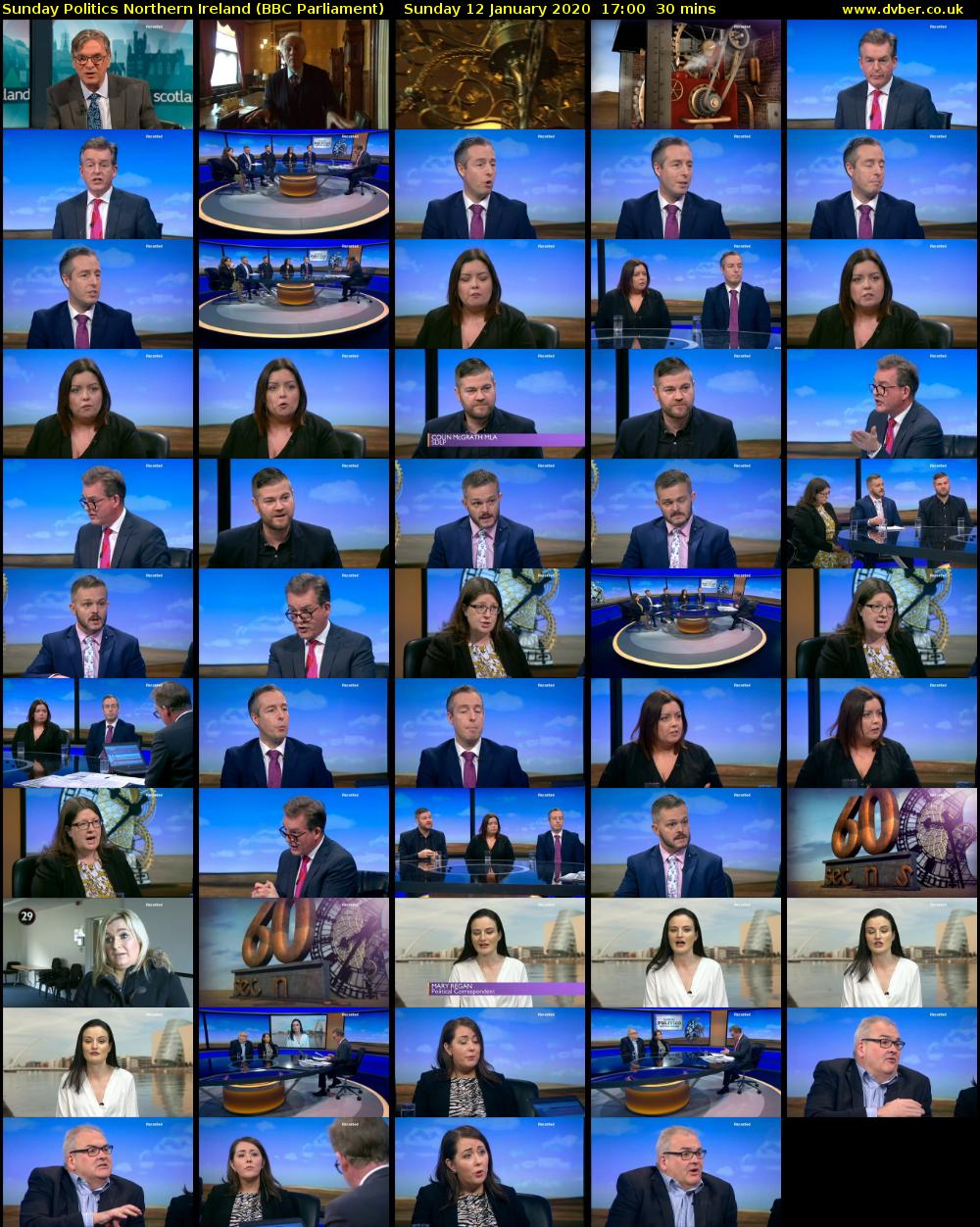 Sunday Politics Northern Ireland (BBC Parliament) Sunday 12 January 2020 17:00 - 17:30