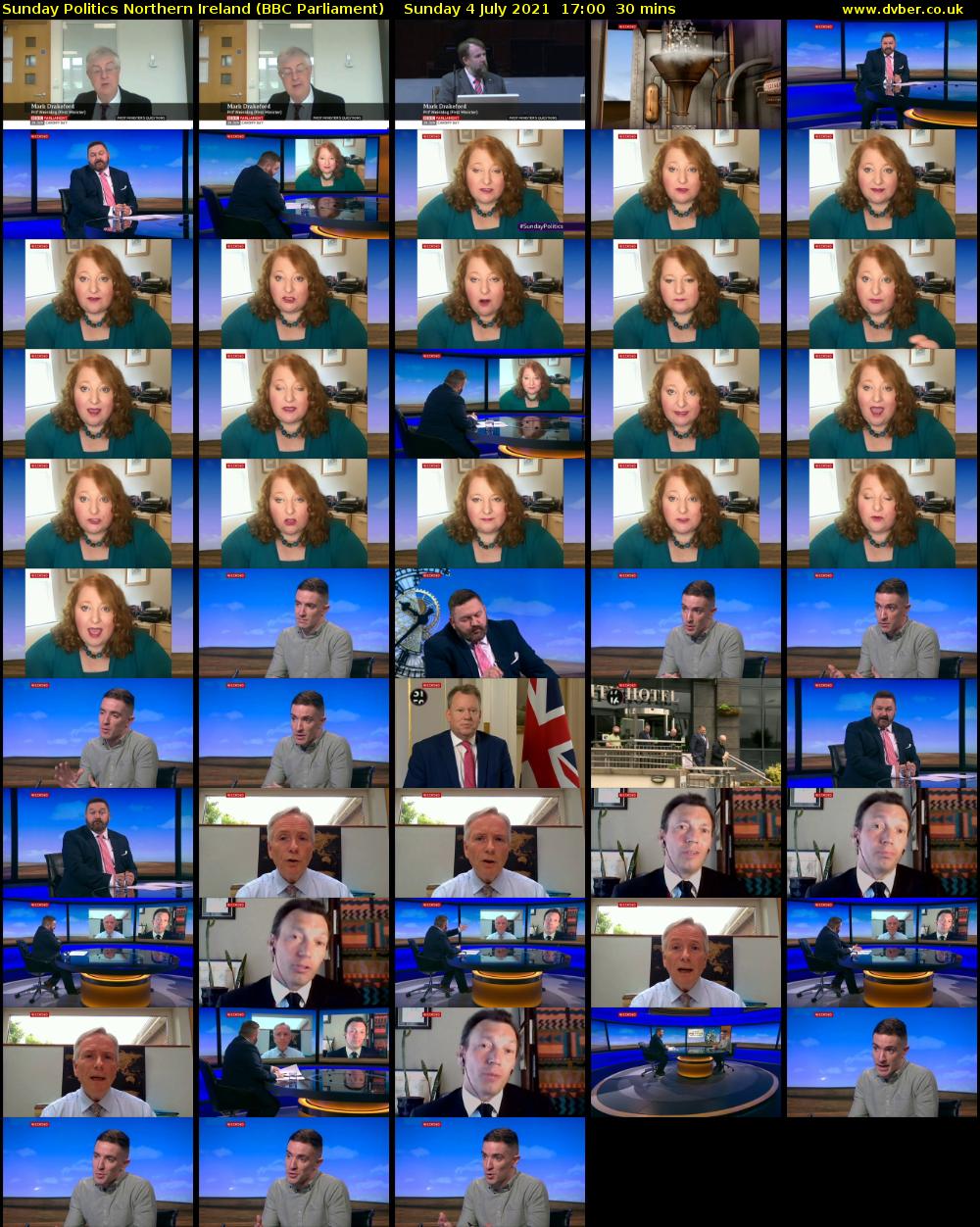 Sunday Politics Northern Ireland (BBC Parliament) Sunday 4 July 2021 17:00 - 17:30