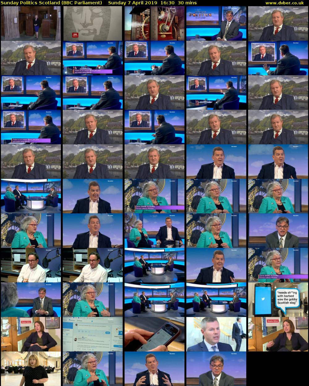 Sunday Politics Scotland (BBC Parliament) Sunday 7 April 2019 16:30 - 17:00