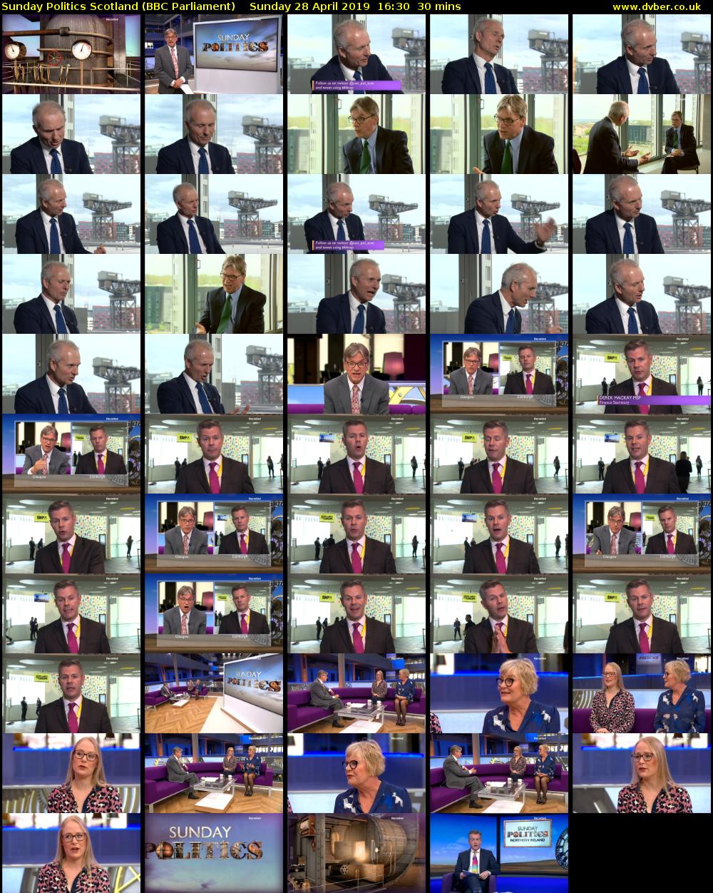 Sunday Politics Scotland (BBC Parliament) Sunday 28 April 2019 16:30 - 17:00