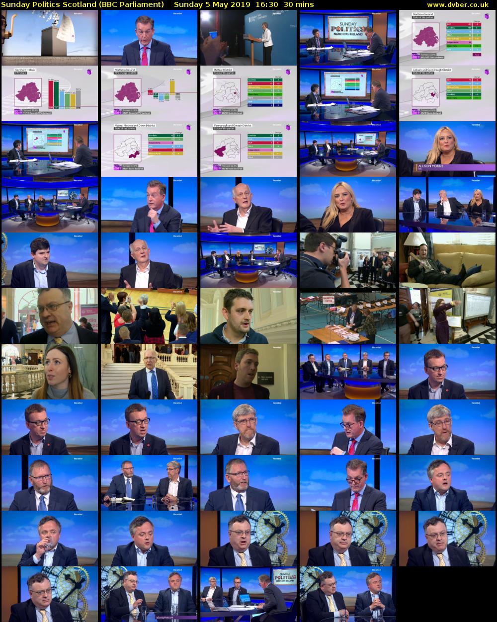 Sunday Politics Scotland (BBC Parliament) Sunday 5 May 2019 16:30 - 17:00
