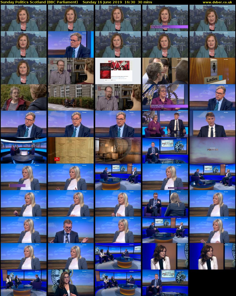Sunday Politics Scotland (BBC Parliament) Sunday 16 June 2019 16:30 - 17:00