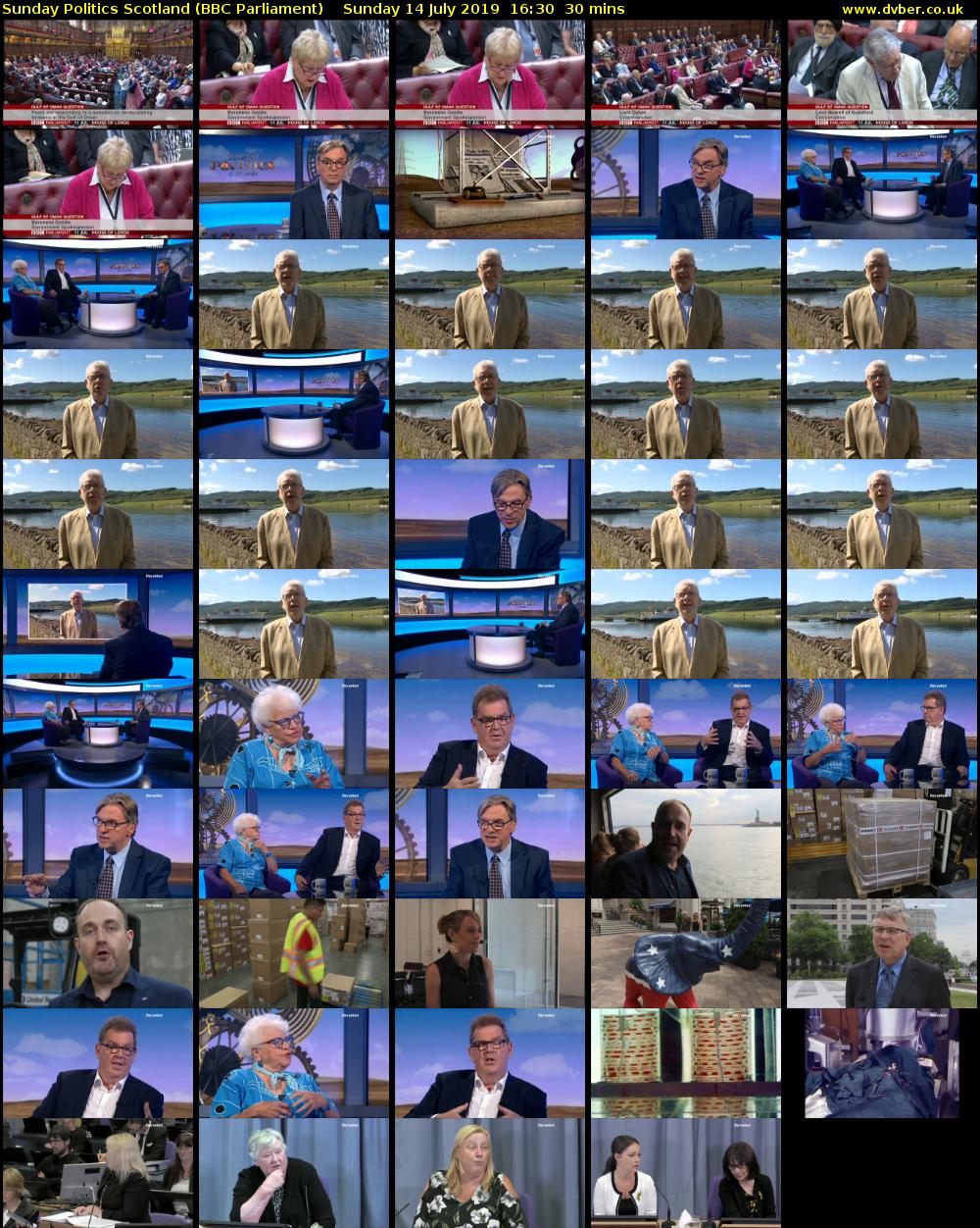 Sunday Politics Scotland (BBC Parliament) Sunday 14 July 2019 16:30 - 17:00