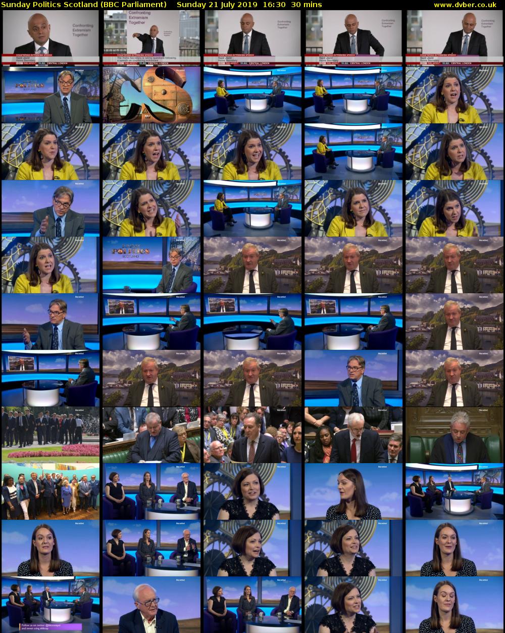 Sunday Politics Scotland (BBC Parliament) Sunday 21 July 2019 16:30 - 17:00