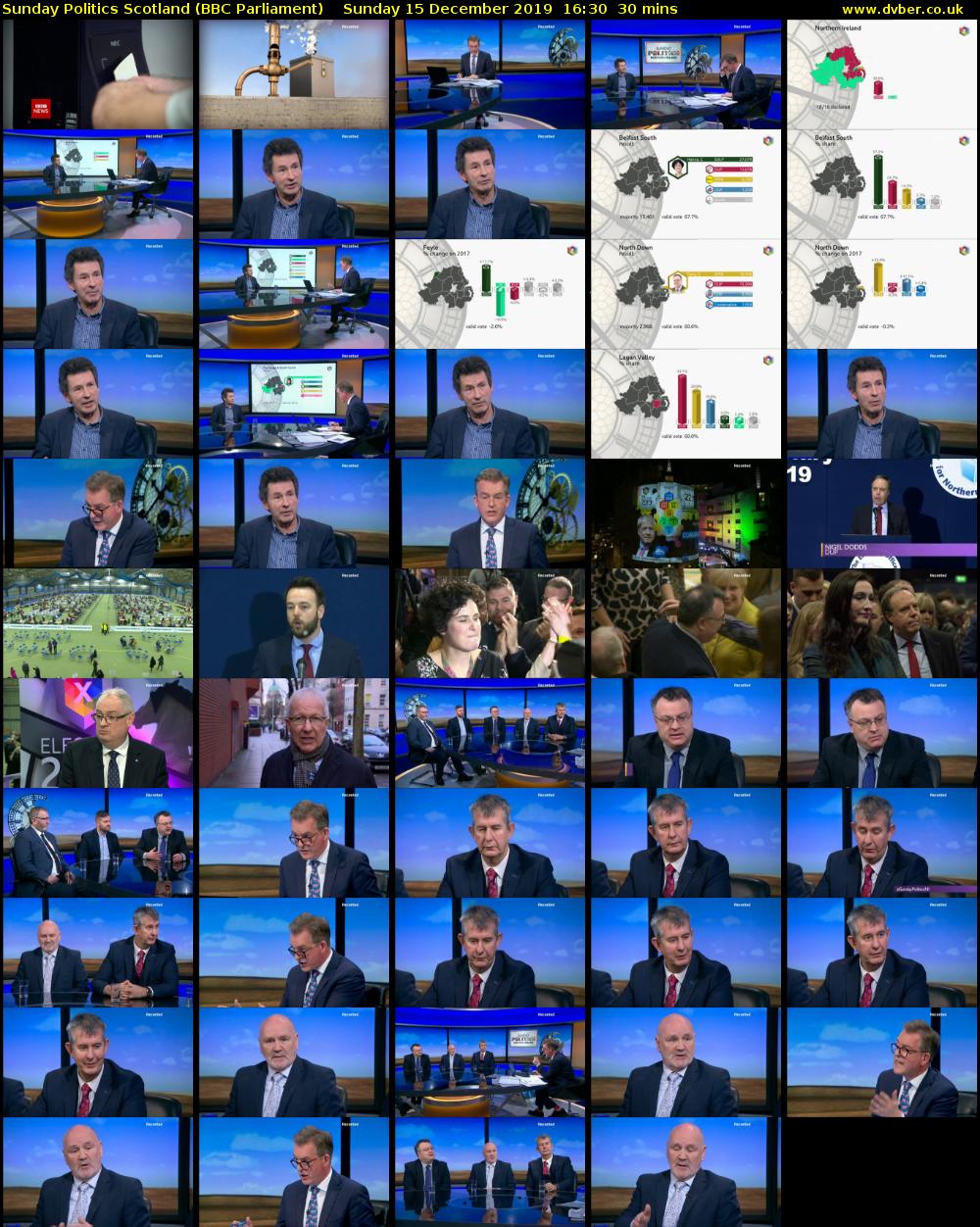 Sunday Politics Scotland (BBC Parliament) Sunday 15 December 2019 16:30 - 17:00