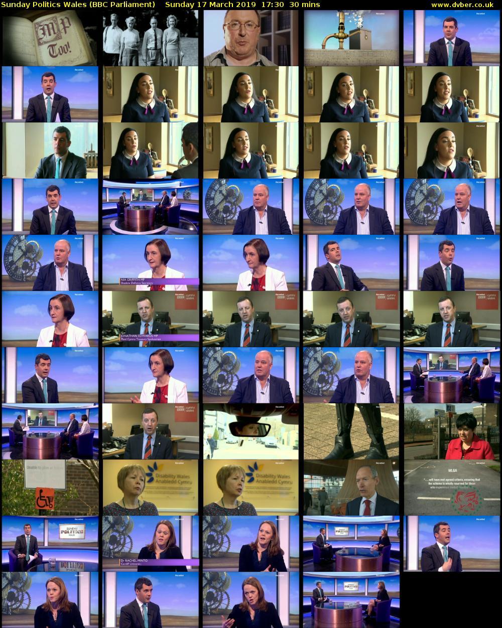 Sunday Politics Wales (BBC Parliament) Sunday 17 March 2019 17:30 - 18:00