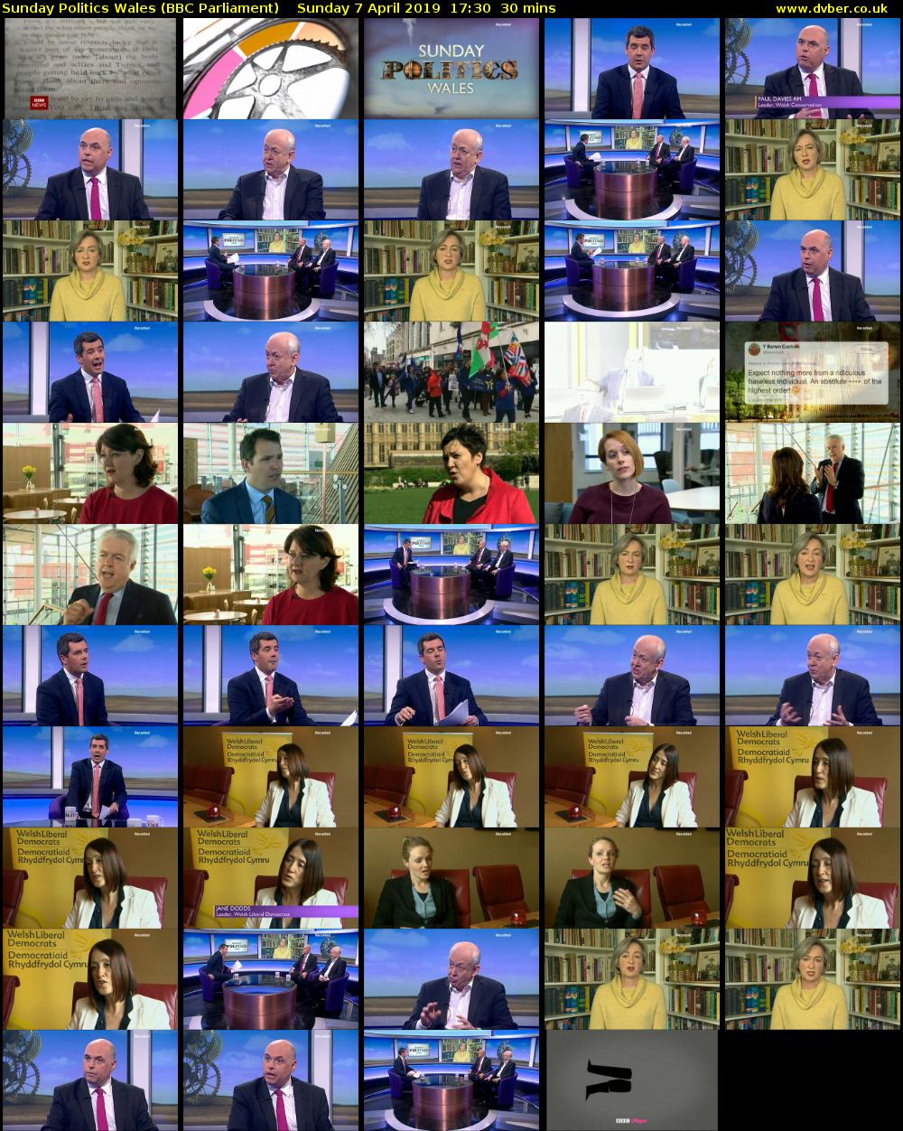 Sunday Politics Wales (BBC Parliament) Sunday 7 April 2019 17:30 - 18:00