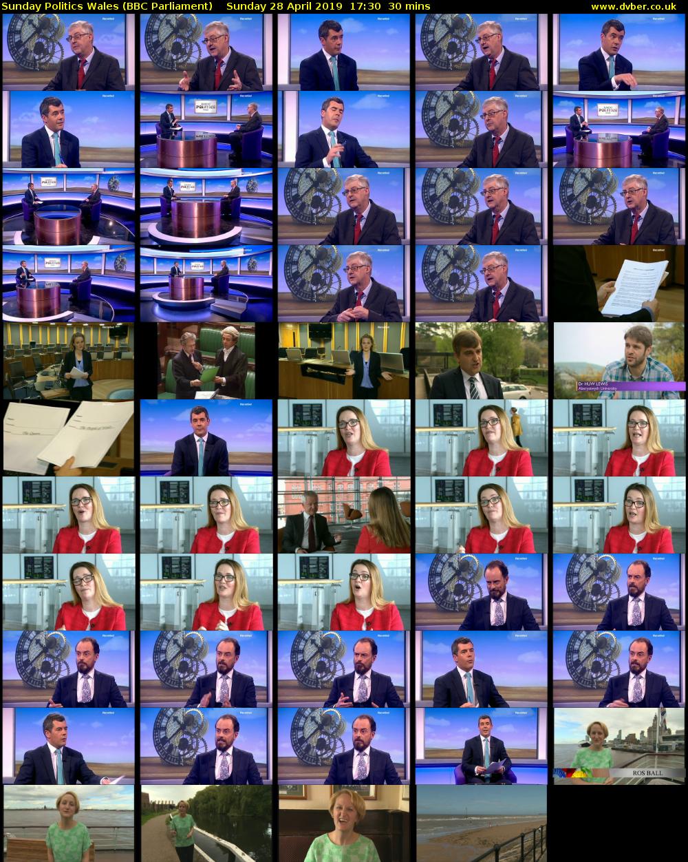 Sunday Politics Wales (BBC Parliament) Sunday 28 April 2019 17:30 - 18:00