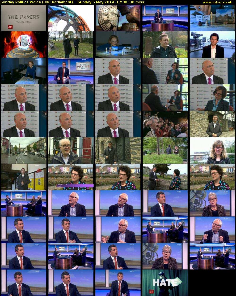 Sunday Politics Wales (BBC Parliament) Sunday 5 May 2019 17:30 - 18:00