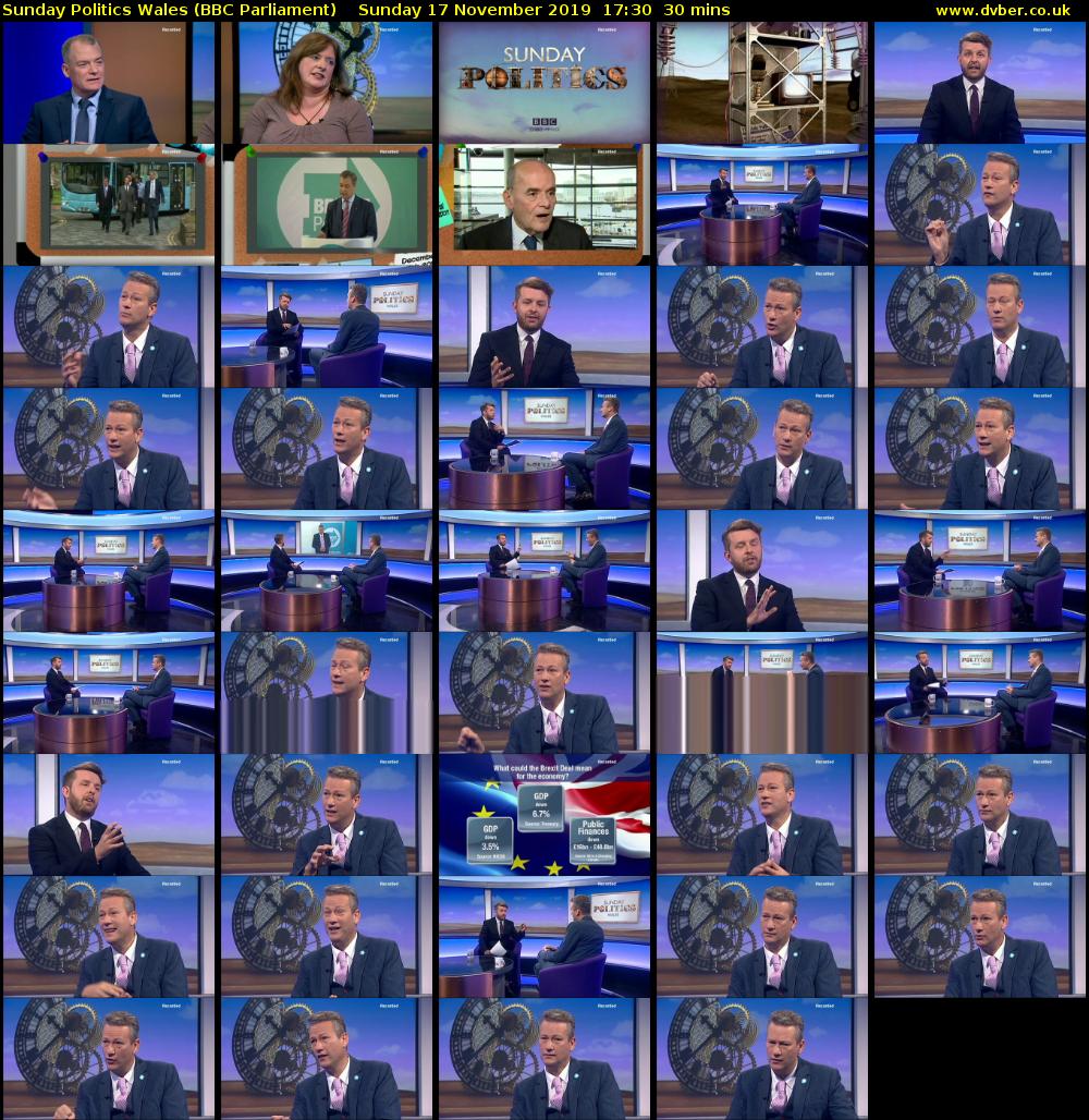 Sunday Politics Wales (BBC Parliament) Sunday 17 November 2019 17:30 - 18:00