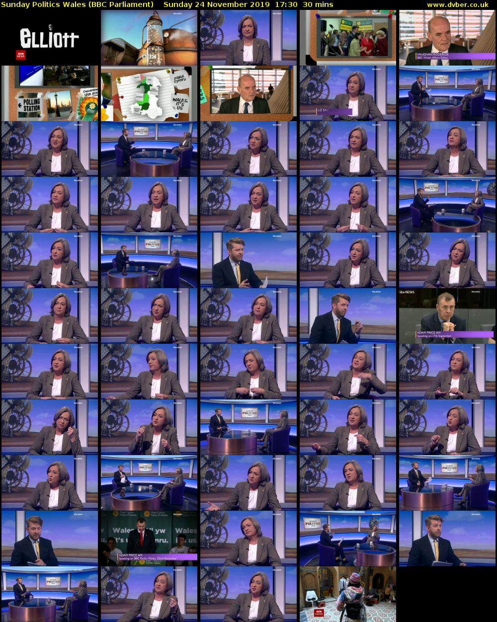 Sunday Politics Wales (BBC Parliament) Sunday 24 November 2019 17:30 - 18:00