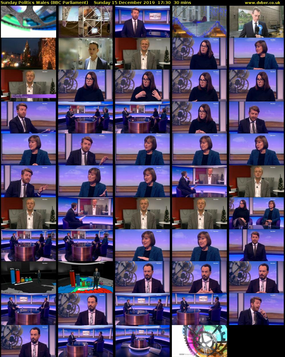 Sunday Politics Wales (BBC Parliament) Sunday 15 December 2019 17:30 - 18:00