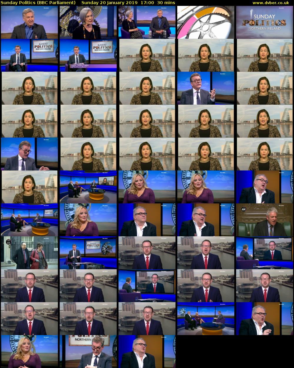Sunday Politics (BBC Parliament) Sunday 20 January 2019 17:00 - 17:30