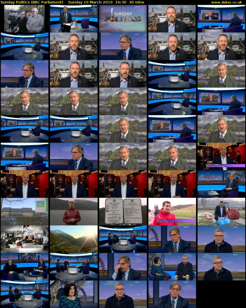 Sunday Politics (BBC Parliament) Sunday 10 March 2019 16:30 - 17:00