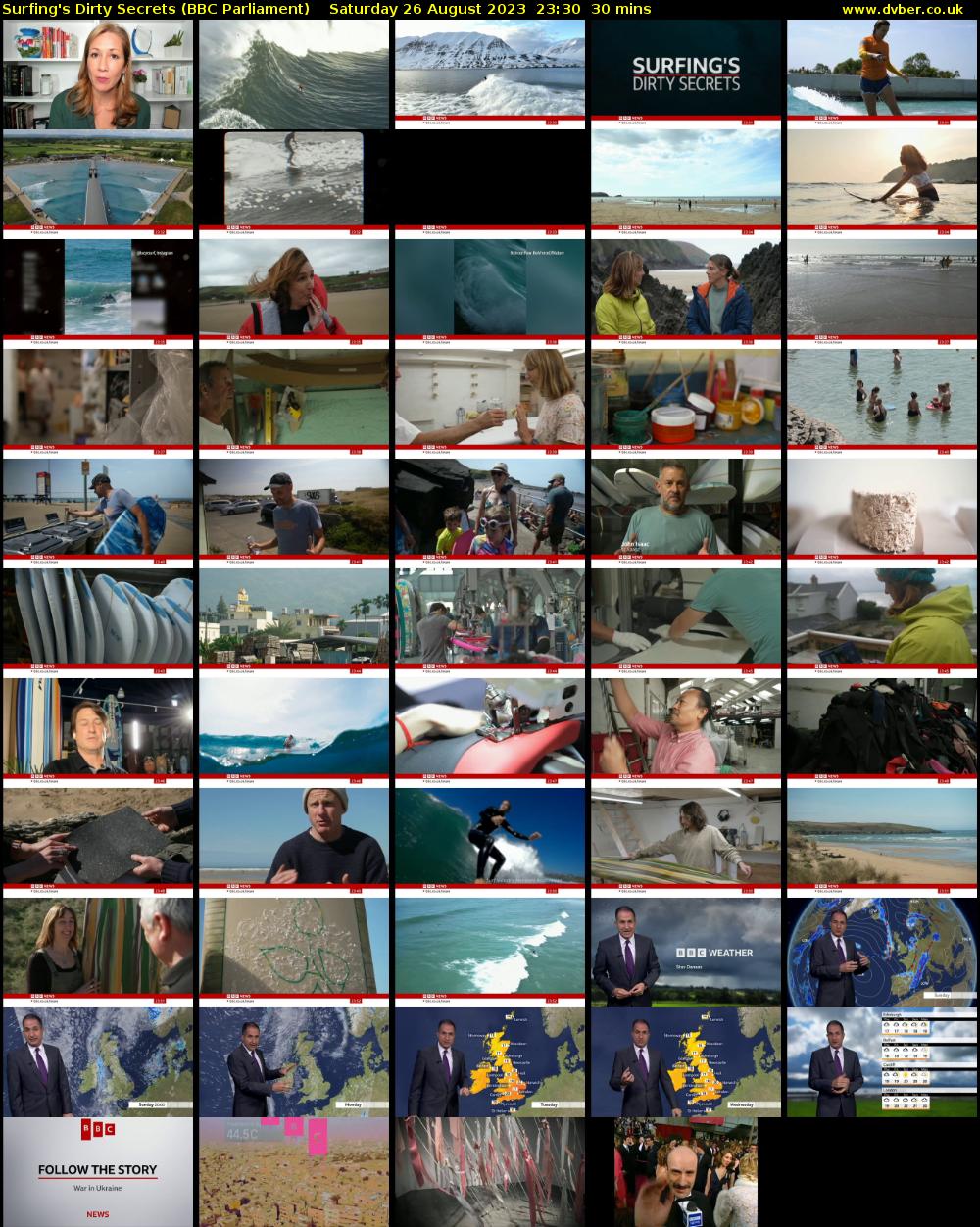 Surfing's Dirty Secrets (BBC Parliament) Saturday 26 August 2023 23:30 - 00:00