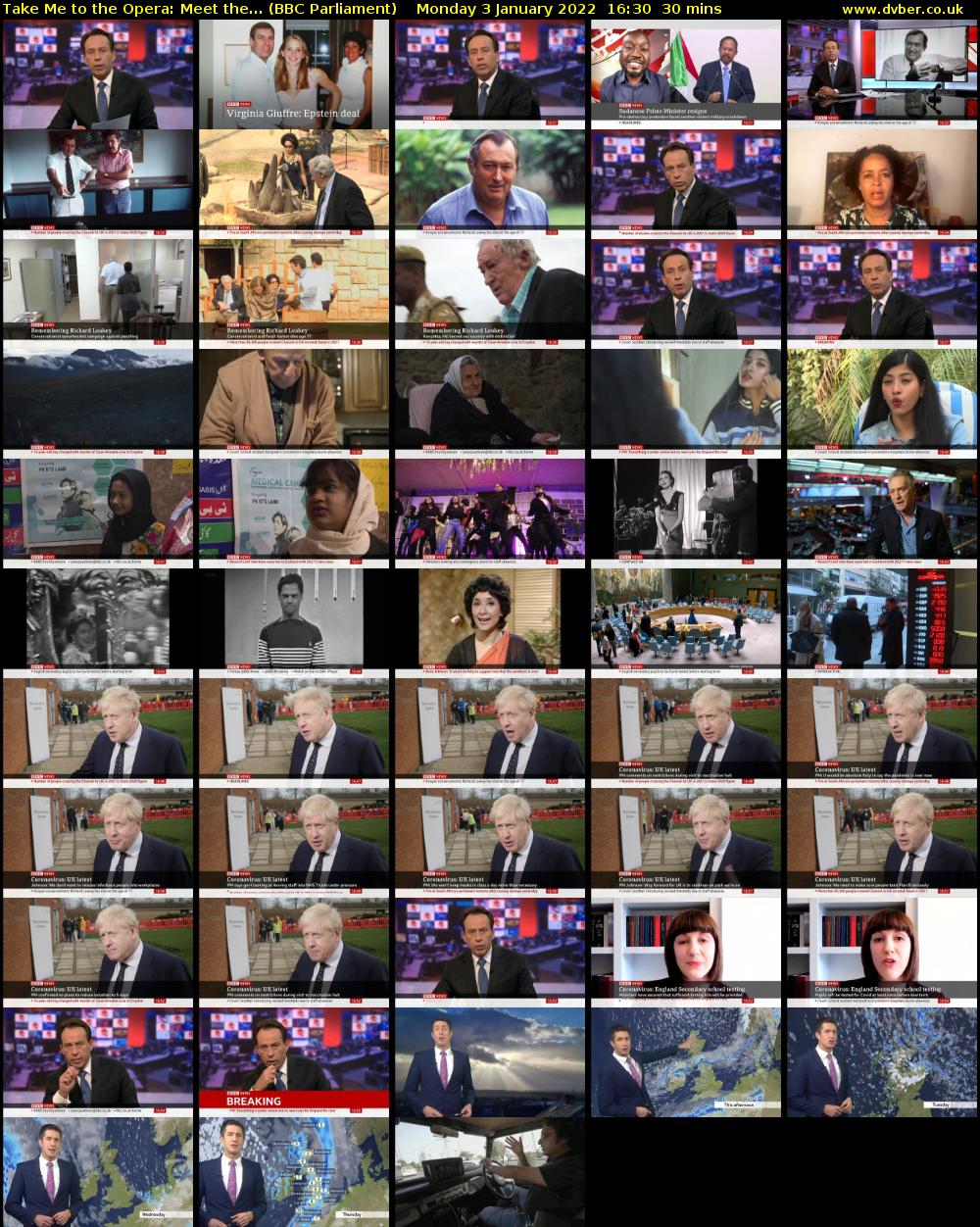 Take Me to the Opera: Meet the... (BBC Parliament) Monday 3 January 2022 16:30 - 17:00