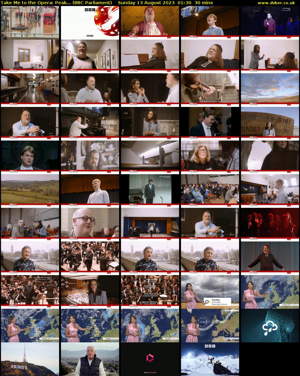 Take Me to the Opera: Peak... (BBC Parliament) Sunday 13 August 2023 01:30 - 02:00