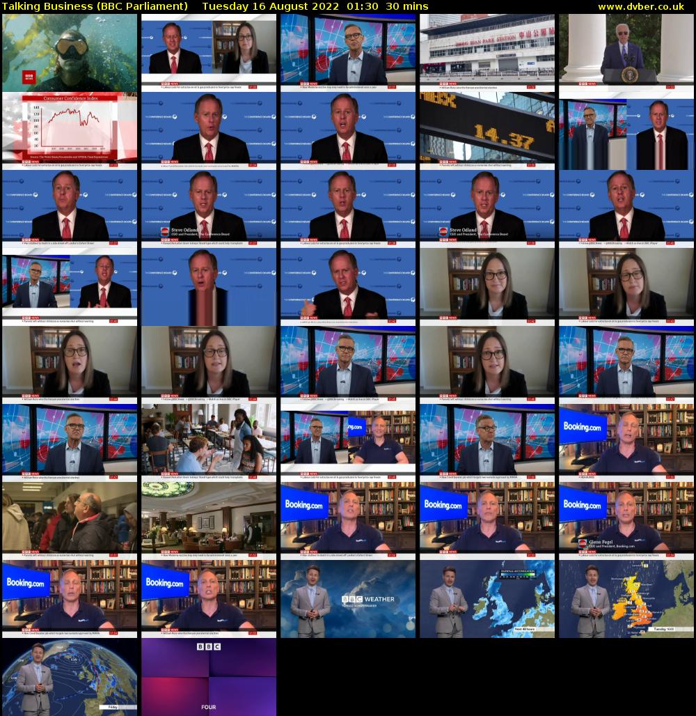 Talking Business (BBC Parliament) Tuesday 16 August 2022 01:30 - 02:00
