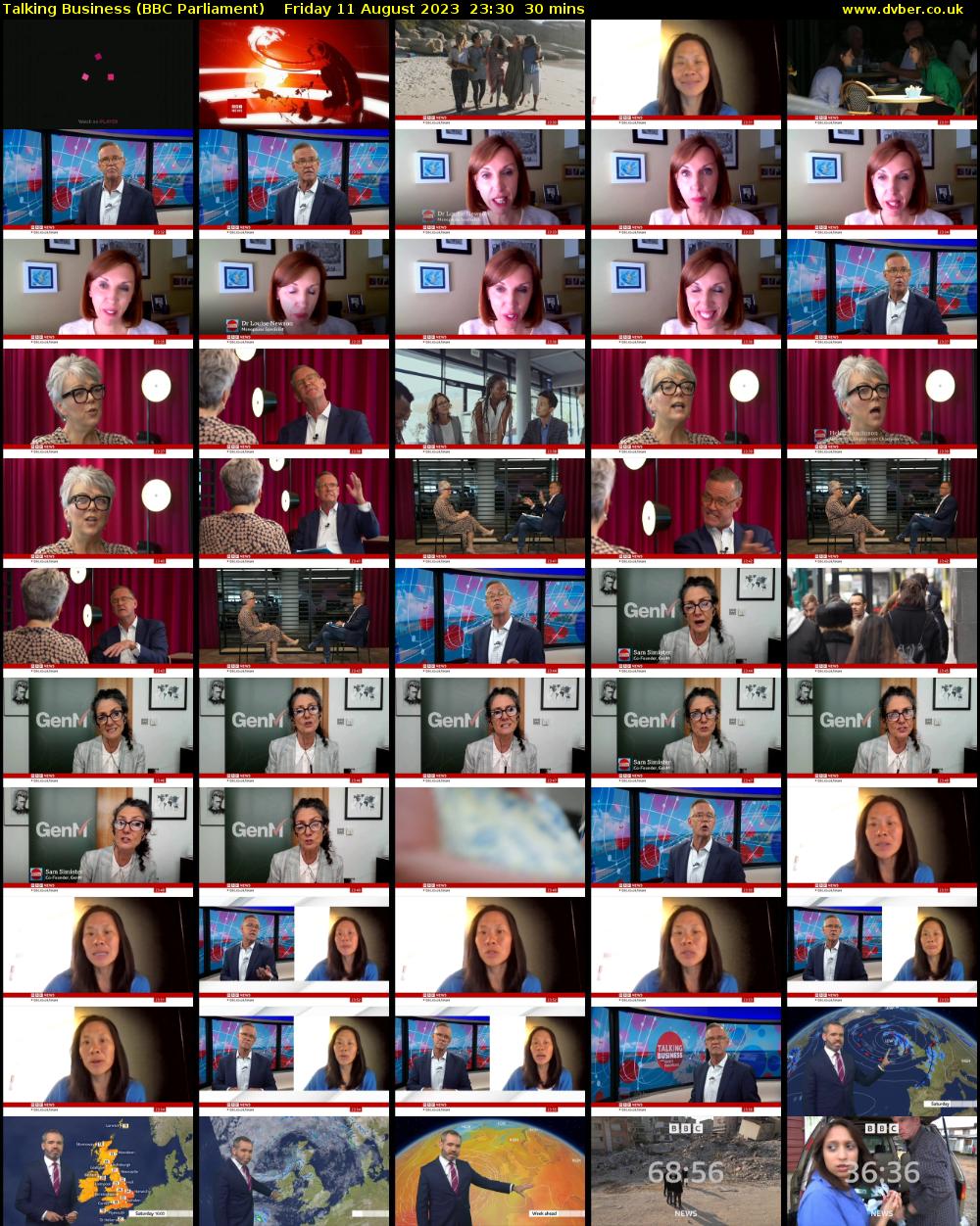 Talking Business (BBC Parliament) Friday 11 August 2023 23:30 - 00:00