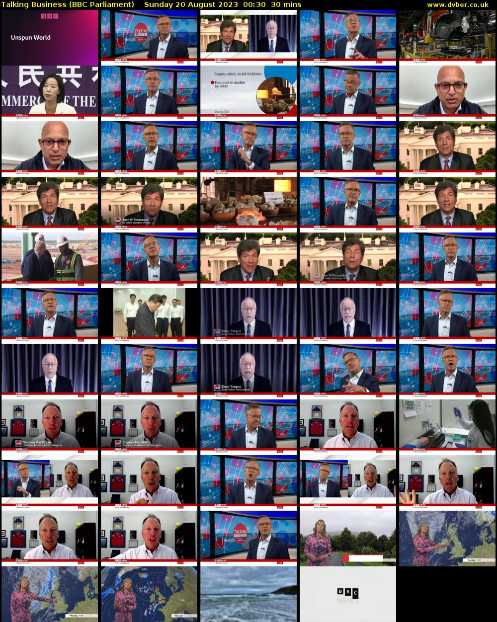 Talking Business (BBC Parliament) Sunday 20 August 2023 00:30 - 01:00