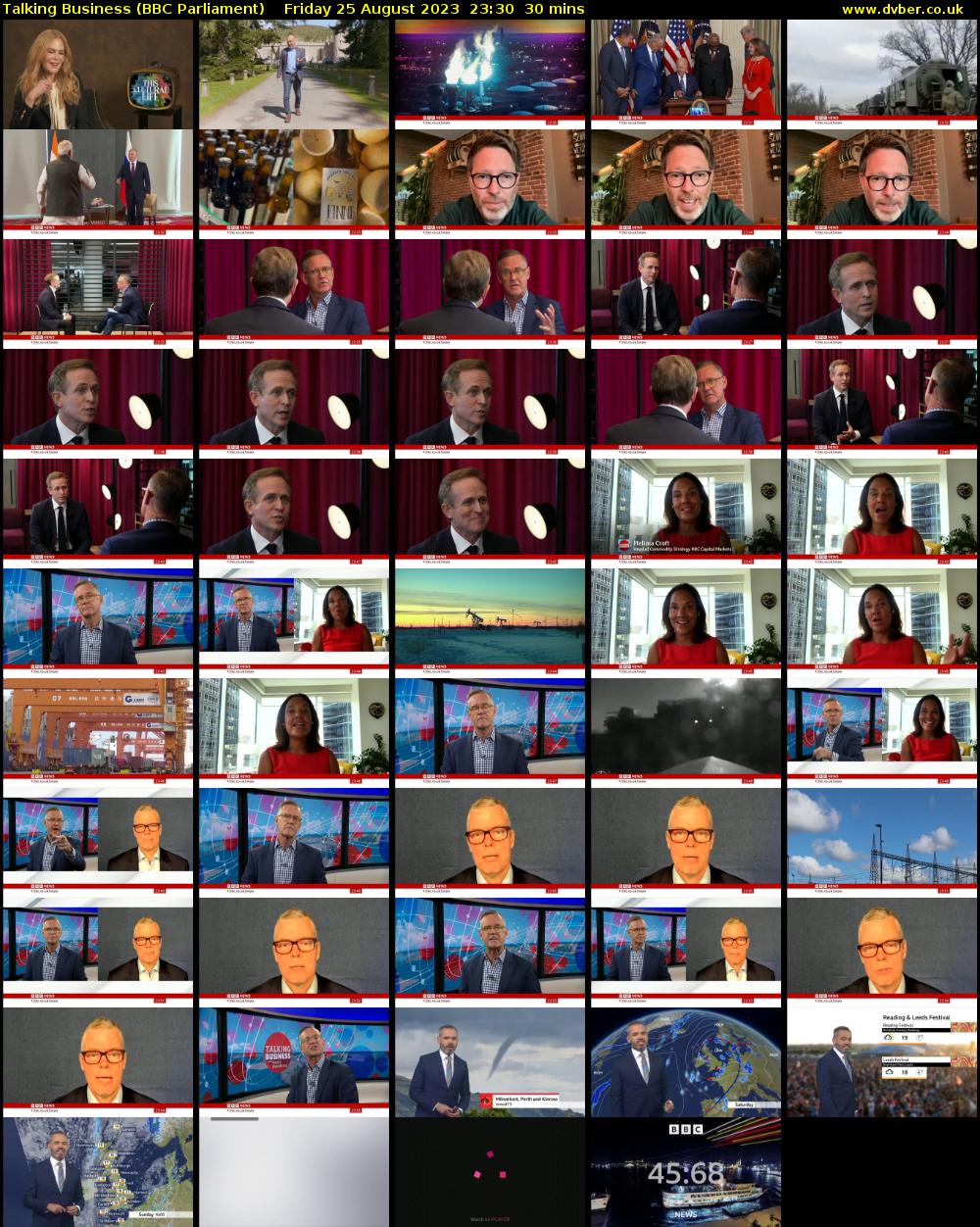 Talking Business (BBC Parliament) Friday 25 August 2023 23:30 - 00:00