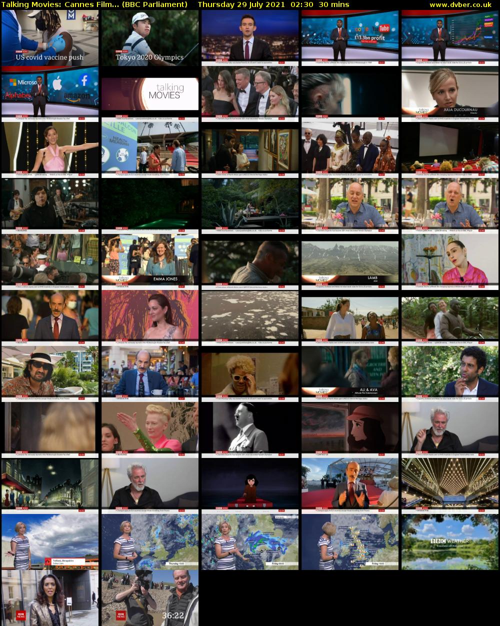 Talking Movies: Cannes Film... (BBC Parliament) Thursday 29 July 2021 02:30 - 03:00