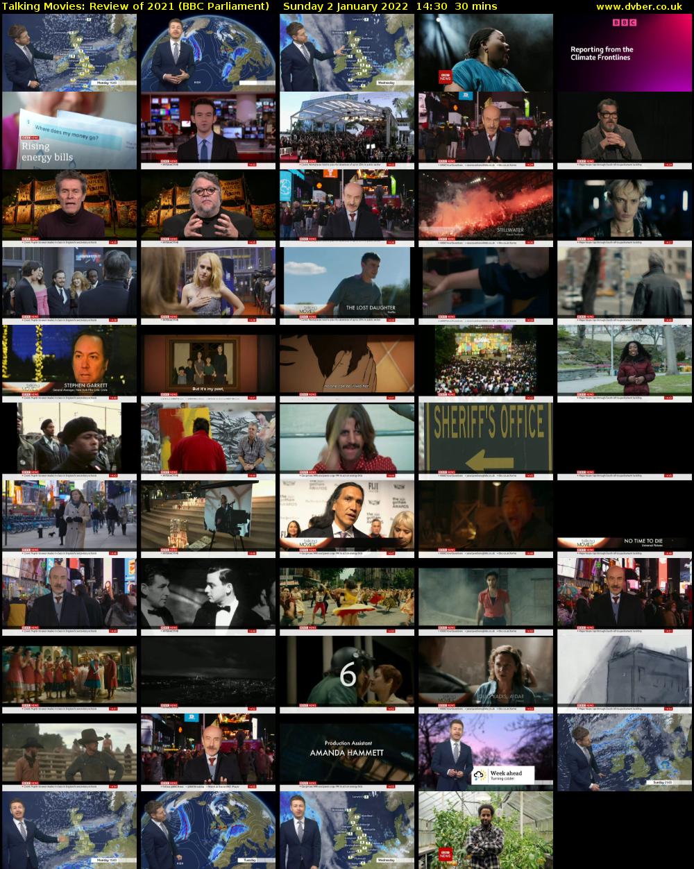 Talking Movies: Review of 2021 (BBC Parliament) Sunday 2 January 2022 14:30 - 15:00