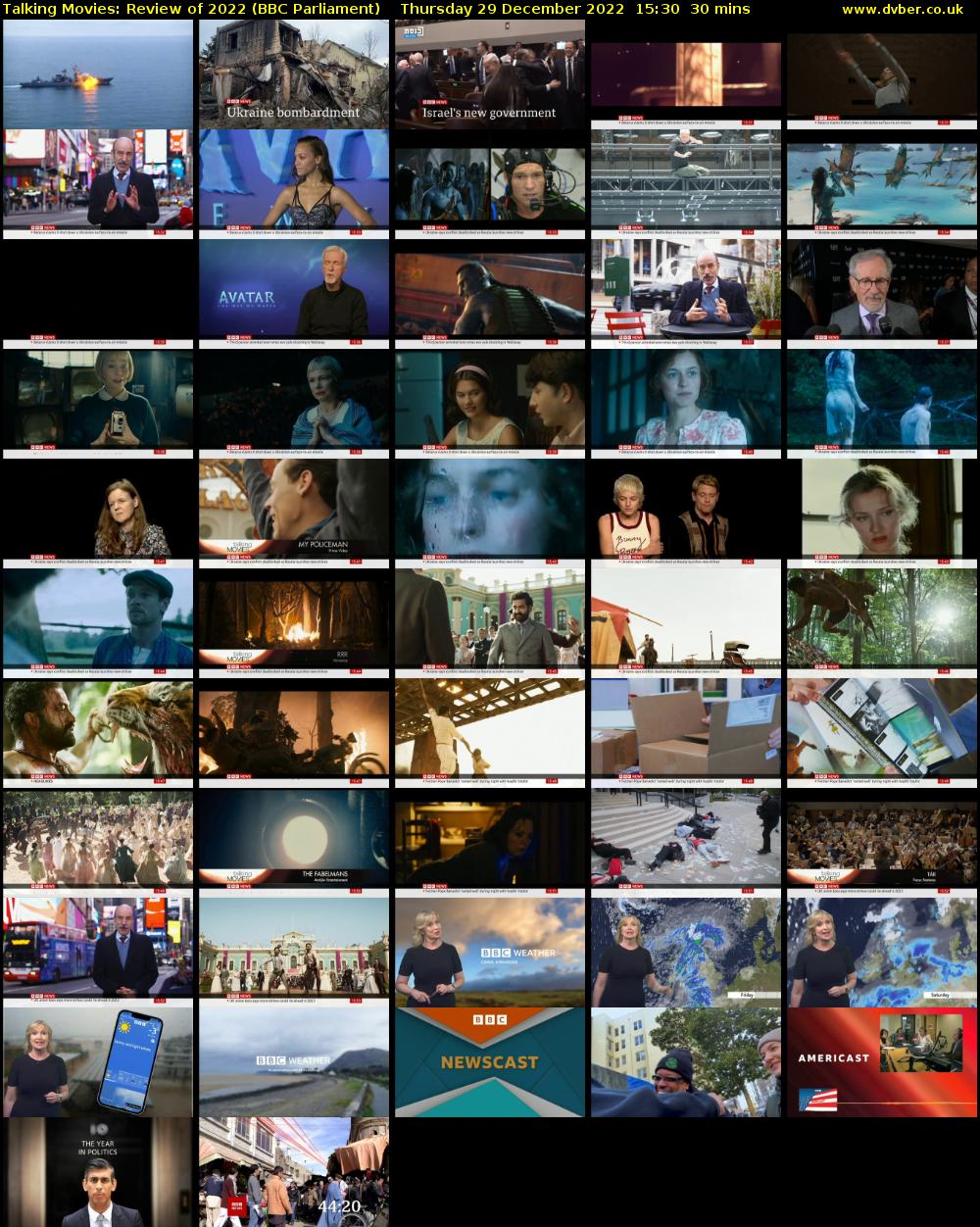 Talking Movies: Review of 2022 (BBC Parliament) Thursday 29 December 2022 15:30 - 16:00