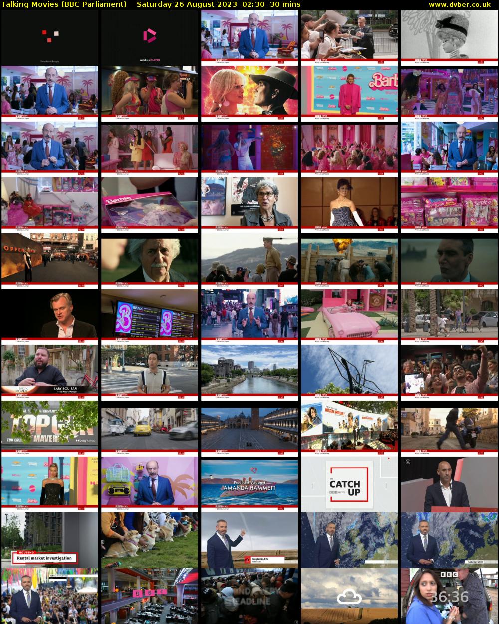Talking Movies (BBC Parliament) Saturday 26 August 2023 02:30 - 03:00
