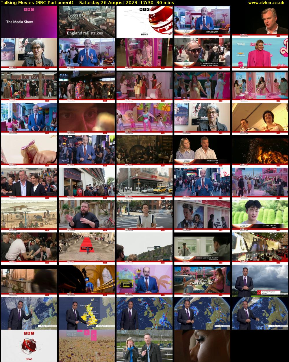 Talking Movies (BBC Parliament) Saturday 26 August 2023 17:30 - 18:00