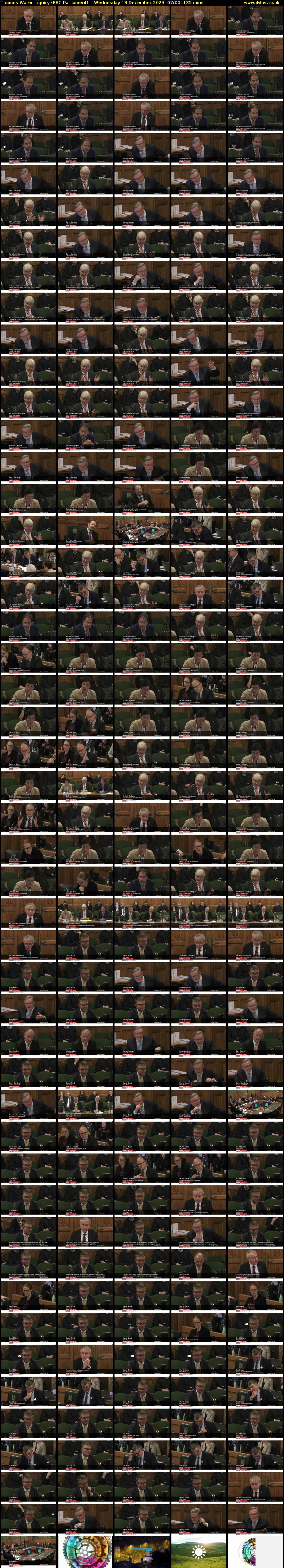 Thames Water Inquiry (BBC Parliament) Wednesday 13 December 2023 07:00 - 09:15