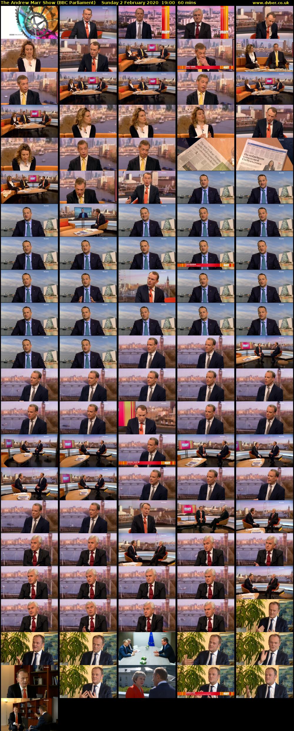 The Andrew Marr Show (BBC Parliament) Sunday 2 February 2020 19:00 - 20:00