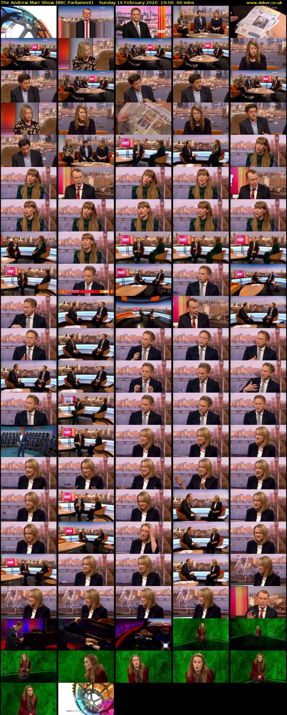 The Andrew Marr Show (BBC Parliament) Sunday 16 February 2020 19:00 - 20:00
