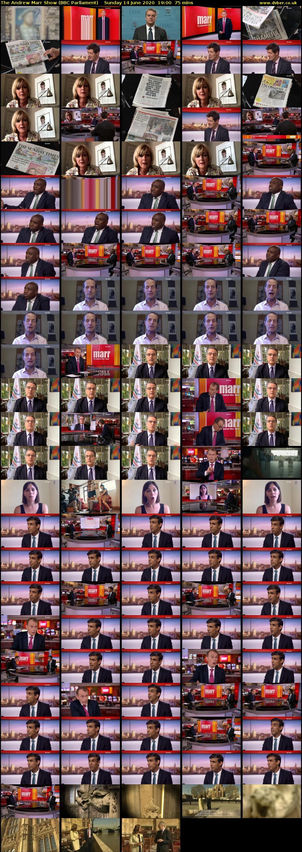The Andrew Marr Show (BBC Parliament) Sunday 14 June 2020 19:00 - 20:15