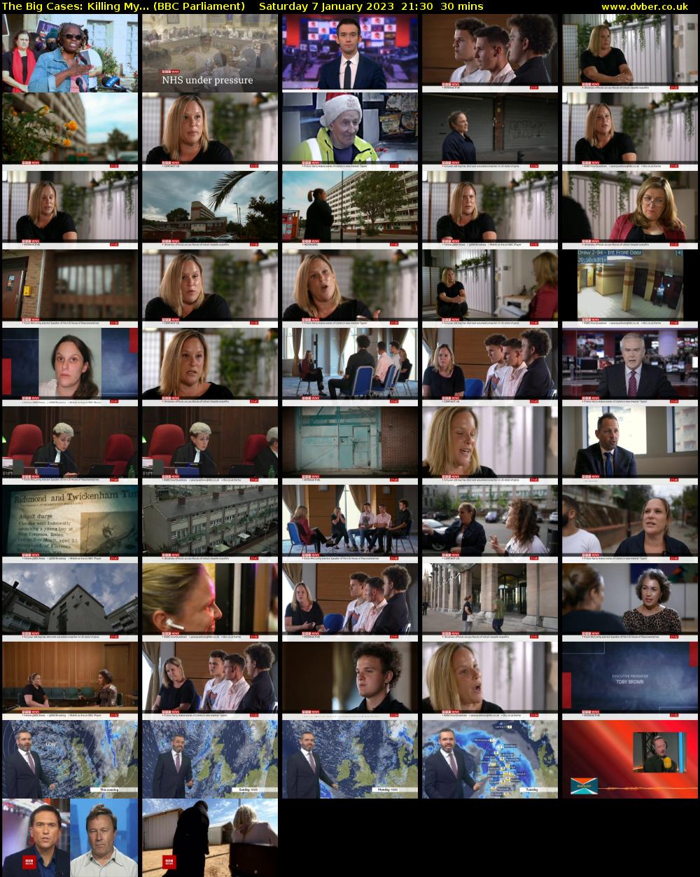 The Big Cases: Killing My... (BBC Parliament) Saturday 7 January 2023 21:30 - 22:00
