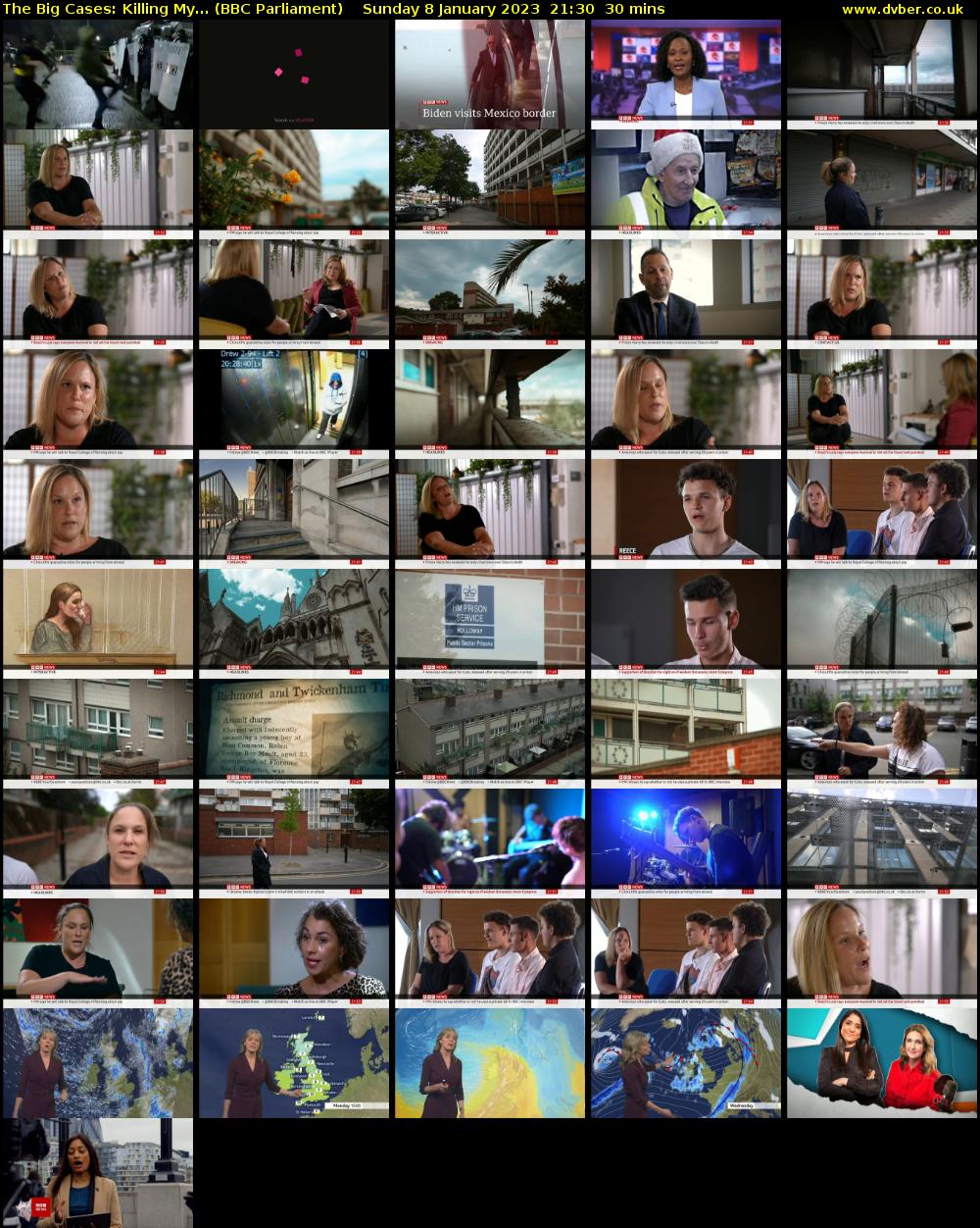 The Big Cases: Killing My... (BBC Parliament) Sunday 8 January 2023 21:30 - 22:00