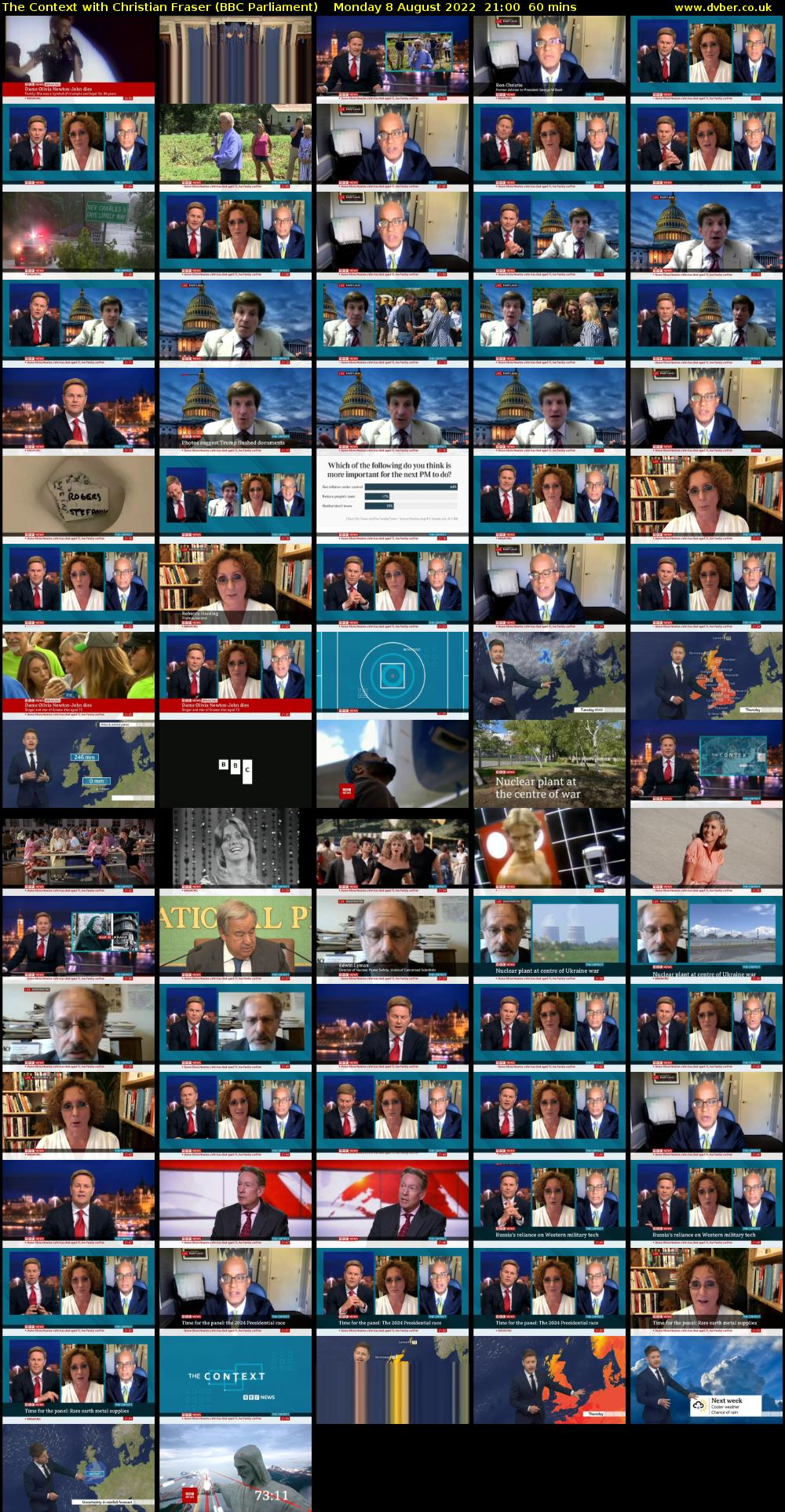 The Context with Christian Fraser (BBC Parliament) Monday 8 August 2022 21:00 - 22:00