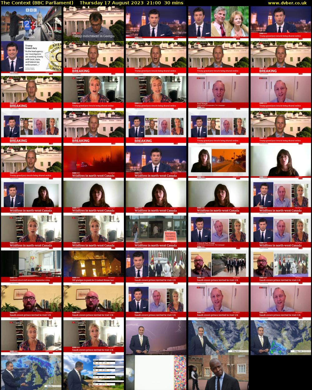 The Context (BBC Parliament) Thursday 17 August 2023 21:00 - 21:30