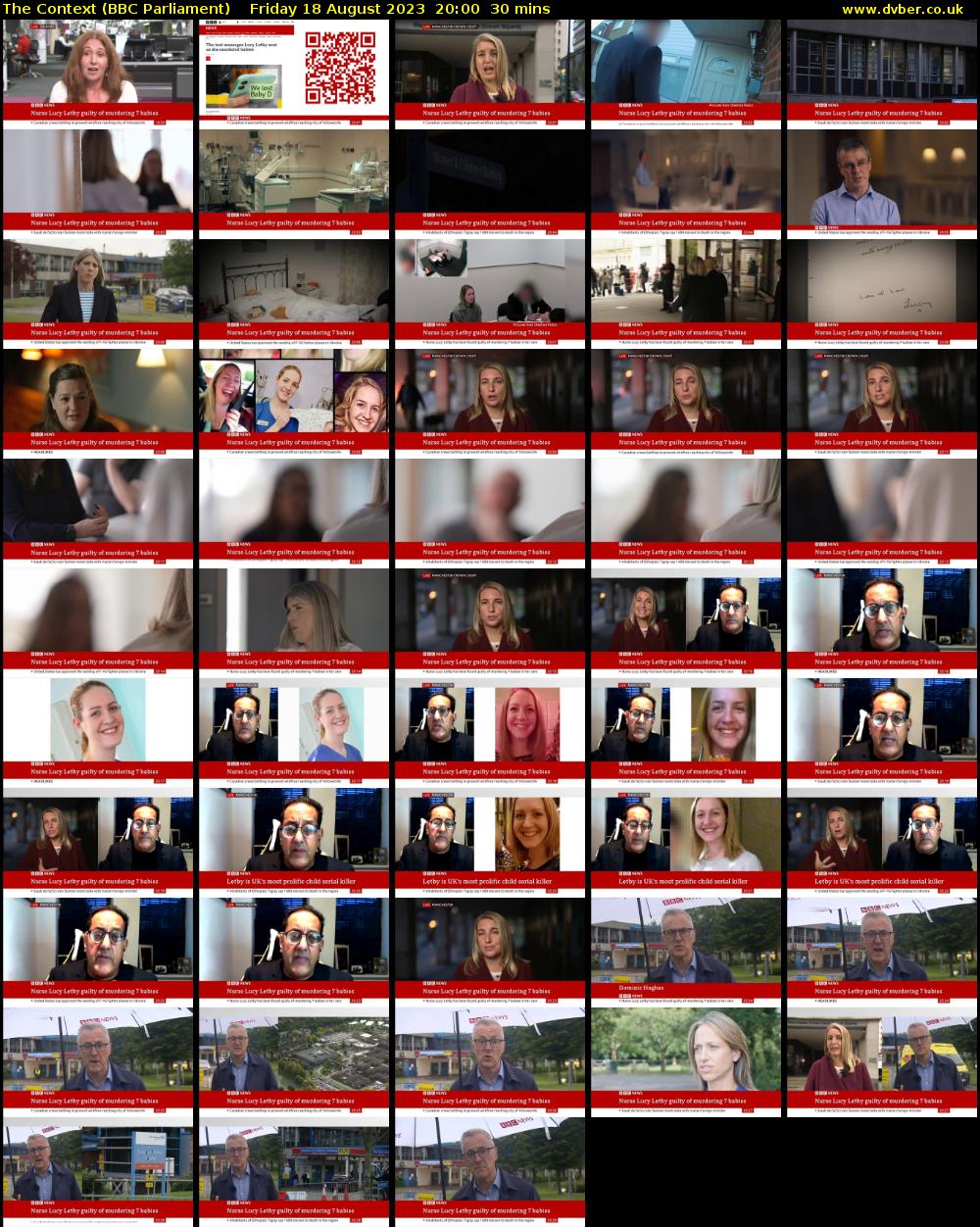 The Context (BBC Parliament) Friday 18 August 2023 20:00 - 20:30
