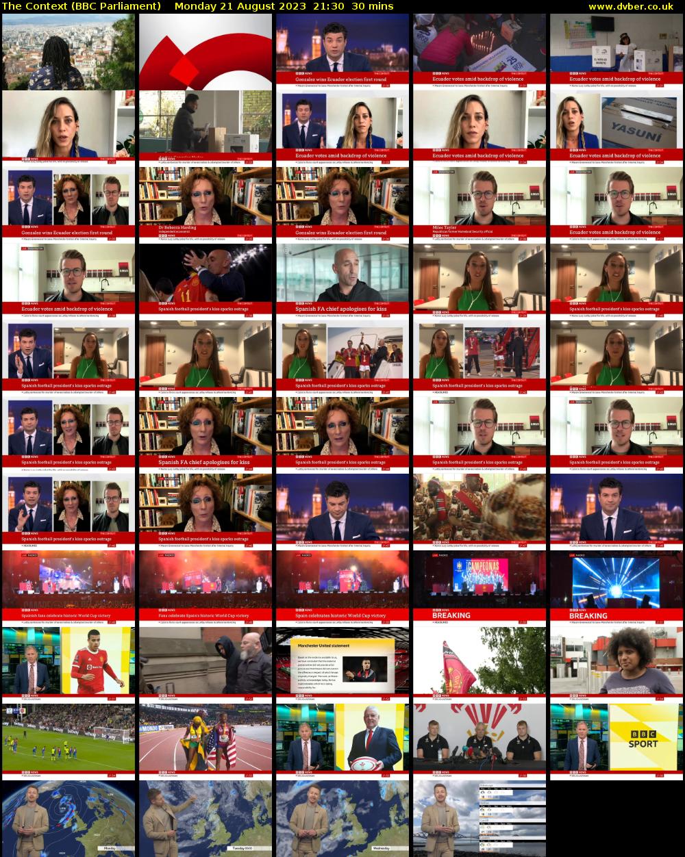 The Context (BBC Parliament) Monday 21 August 2023 21:30 - 22:00