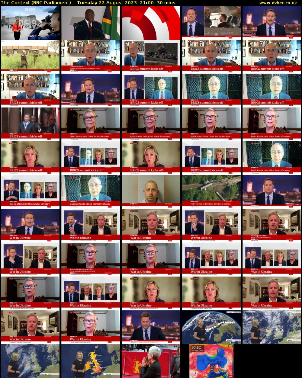 The Context (BBC Parliament) Tuesday 22 August 2023 21:00 - 21:30
