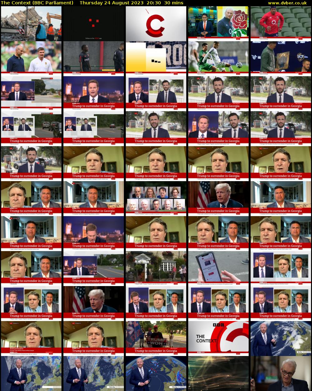 The Context (BBC Parliament) Thursday 24 August 2023 20:30 - 21:00