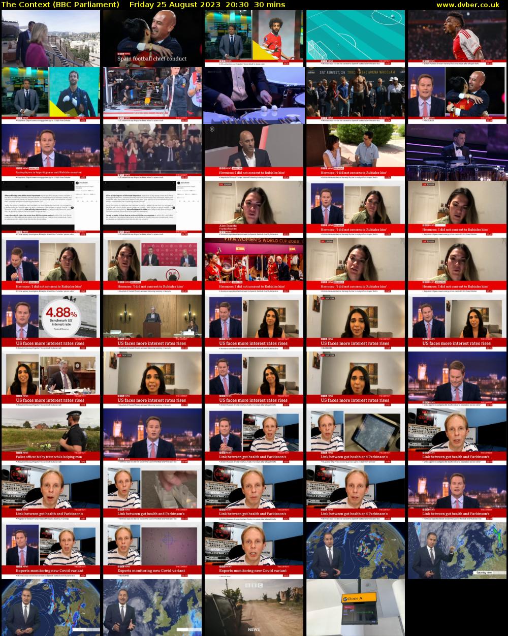 The Context (BBC Parliament) Friday 25 August 2023 20:30 - 21:00