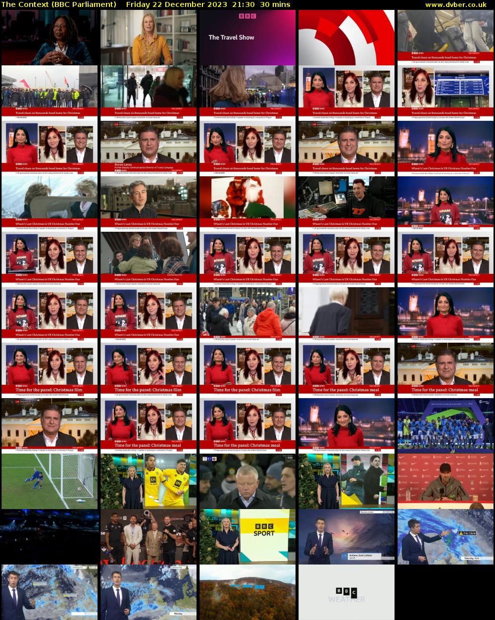 The Context (BBC Parliament) Friday 22 December 2023 21:30 - 22:00