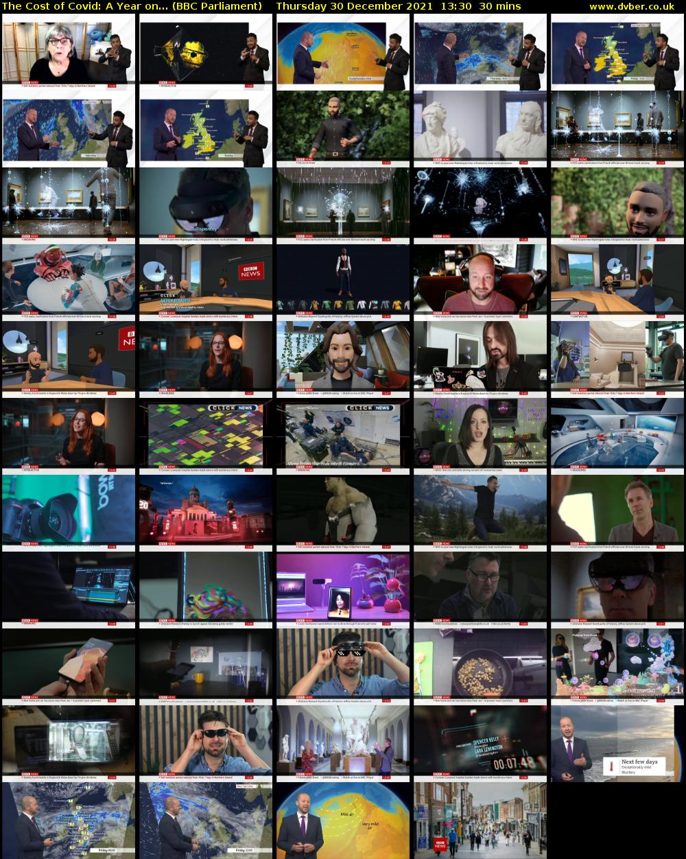 The Cost of Covid: A Year on... (BBC Parliament) Thursday 30 December 2021 13:30 - 14:00