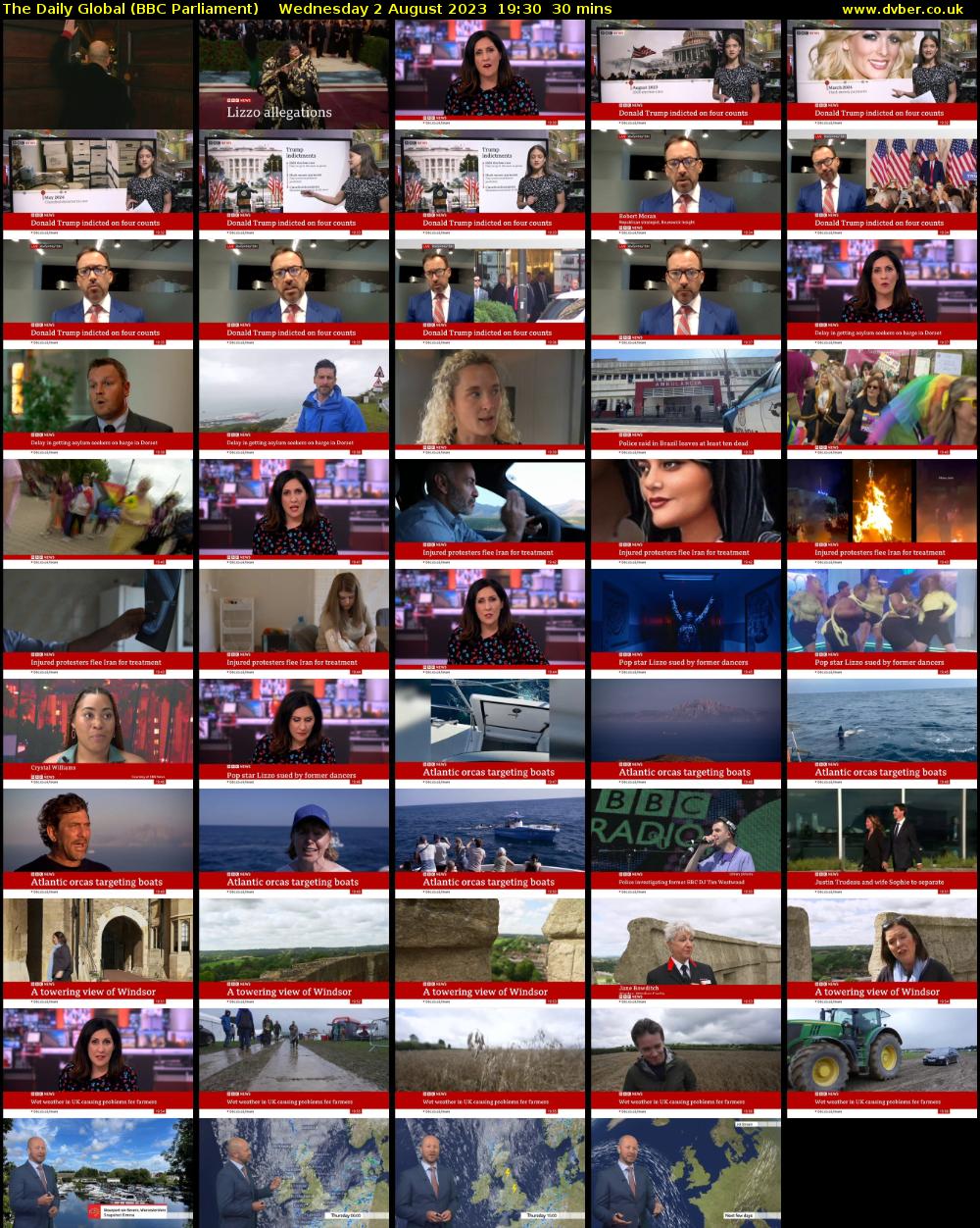 The Daily Global (BBC Parliament) Wednesday 2 August 2023 19:30 - 20:00