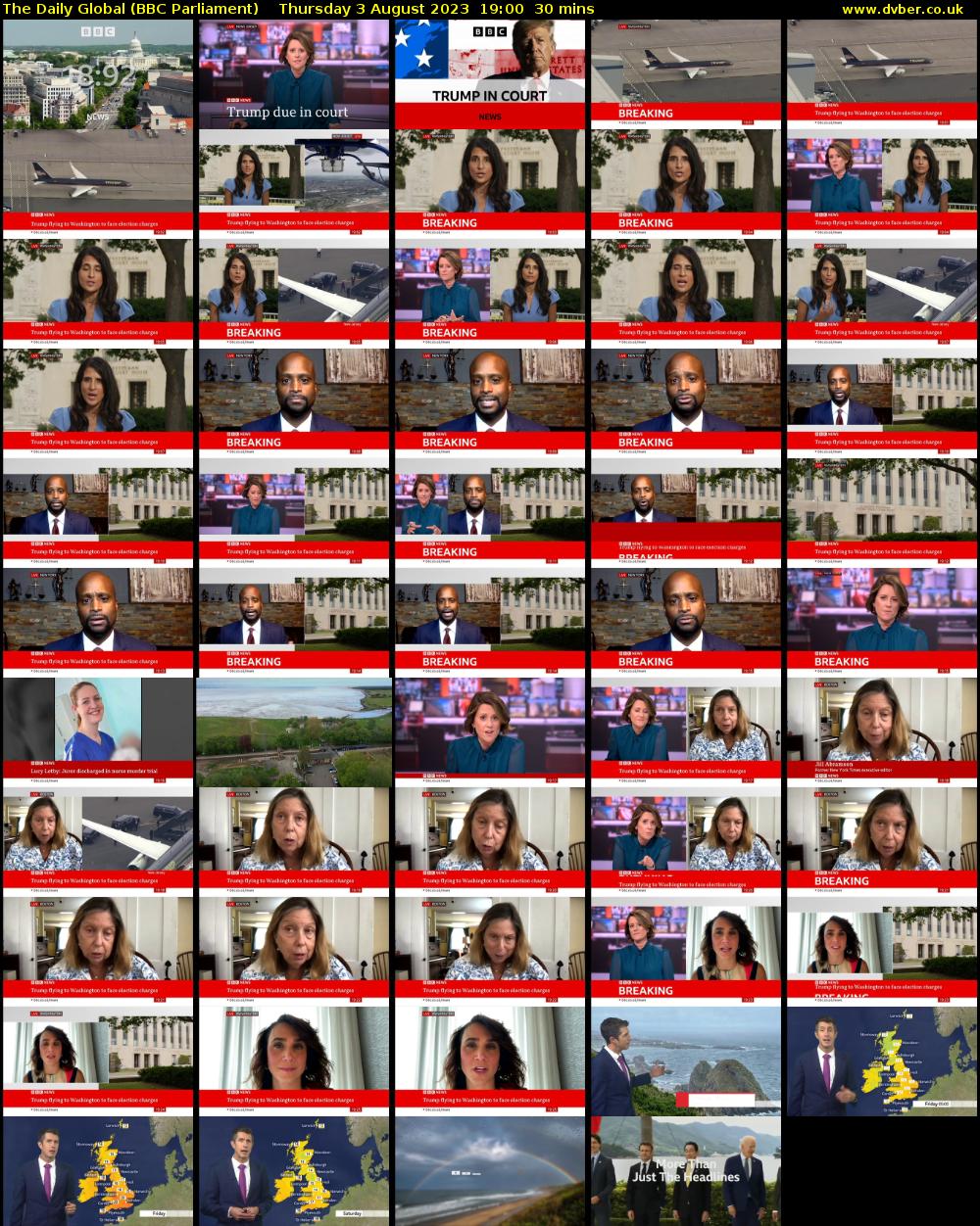 The Daily Global (BBC Parliament) Thursday 3 August 2023 19:00 - 19:30