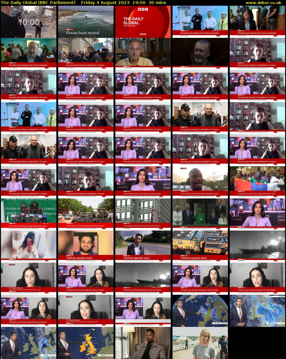 The Daily Global (BBC Parliament) Friday 4 August 2023 19:00 - 19:30