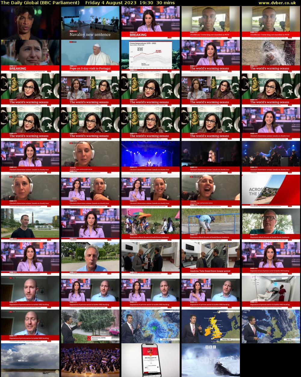 The Daily Global (BBC Parliament) Friday 4 August 2023 19:30 - 20:00