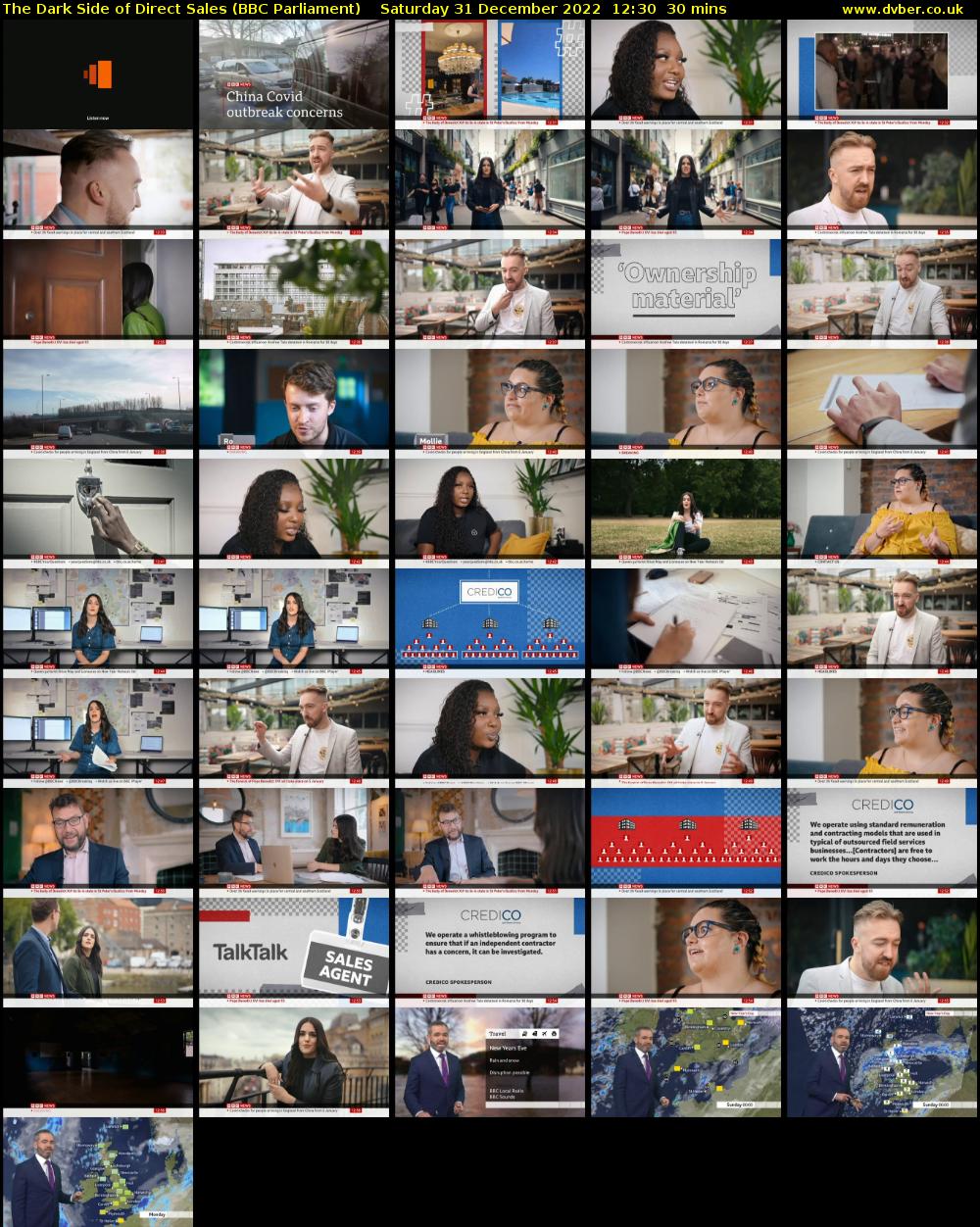 The Dark Side of Direct Sales (BBC Parliament) Saturday 31 December 2022 12:30 - 13:00
